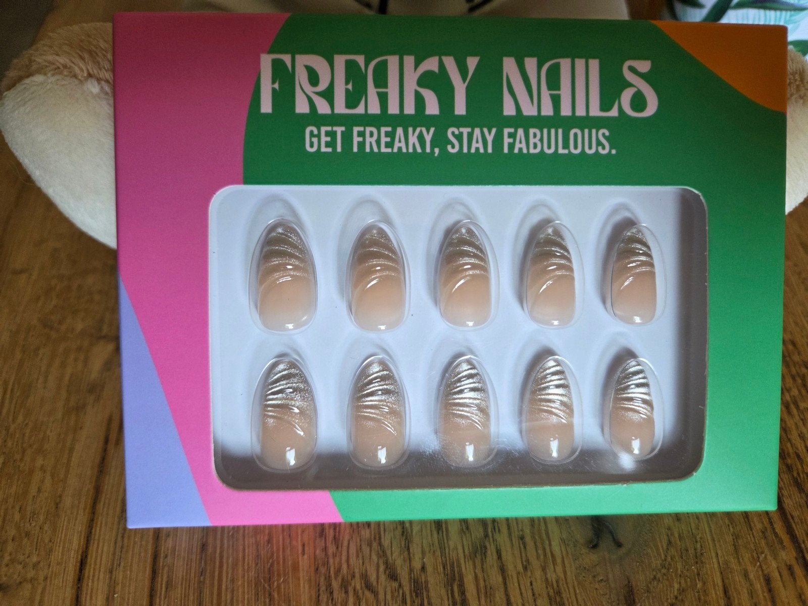 Freaky Nails - Nude met zilveren accenten - Nieuw, Ophalen of Verzenden, Nieuw, Overige typen
