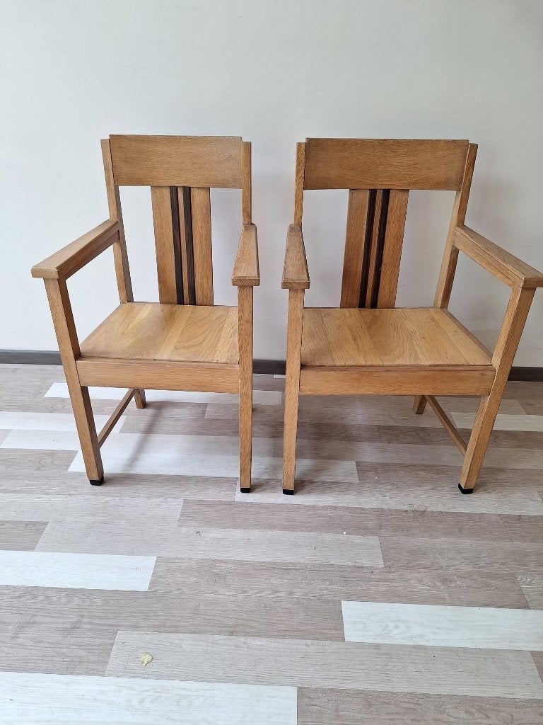 Stoelen art deco, Ophalen, Gebruikt, Twee, Bruin
