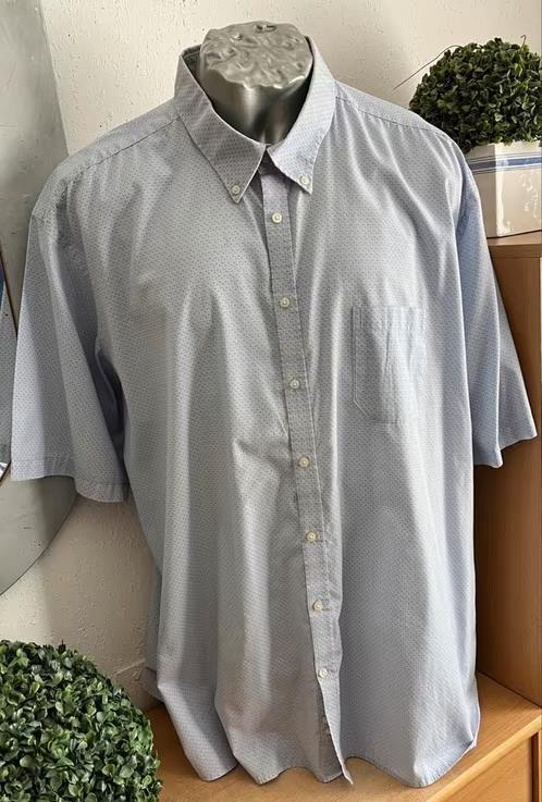 Black Blue lichtblauw overhemd maat 49/50[4XL]