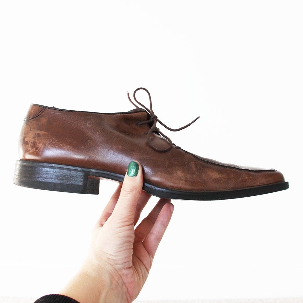 Zeer Mooie Leren Humberto Schoenen -s9 (Maat 47) € 65,-, Bruin, Ophalen of Verzenden, Zo goed als nieuw, Humberto