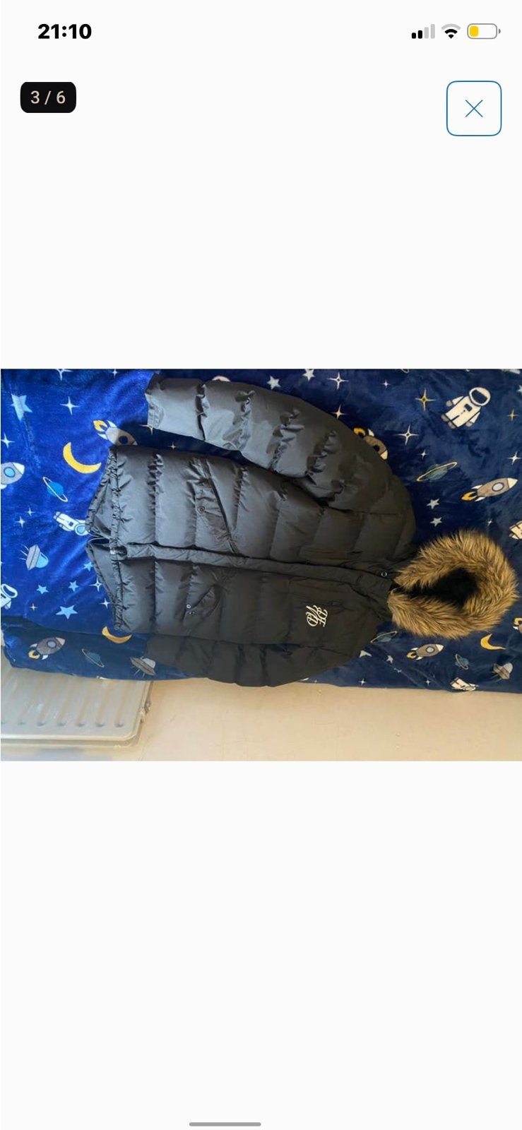 DFD Zwarte Winterjas met Bontkraag - Maat l, Ophalen, Nieuw, Maat 48/50 (M), Zwart