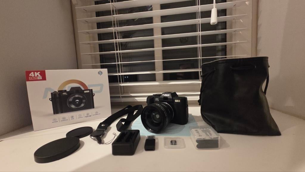 NBD S100 4K Camera + Complete Set (2 Accu’s, Wide Lens, 32GB, Ophalen of Verzenden, Zo goed als nieuw, Overige Merken, Geen optische zoom