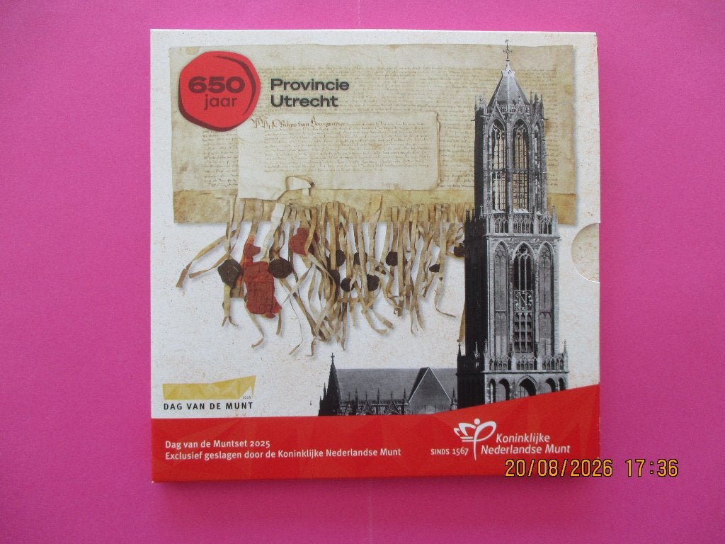 Dag van de Munt Set 2025 - 650 jaar Provincie Utrecht, Postzegels en Munten, Munten | Nederland, Ophalen of Verzenden, Koningin Beatrix