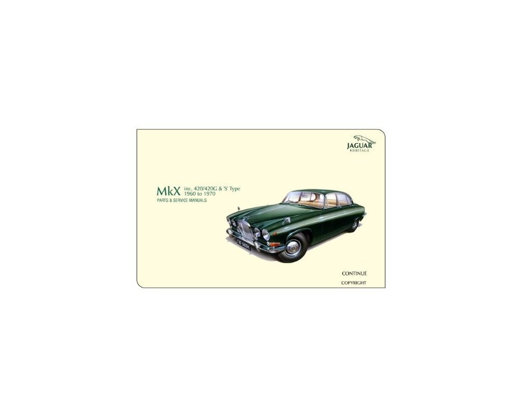 JAGUAR MXJ 420/420G&S Type 1960-1970 Parts and Sevice, Verzenden