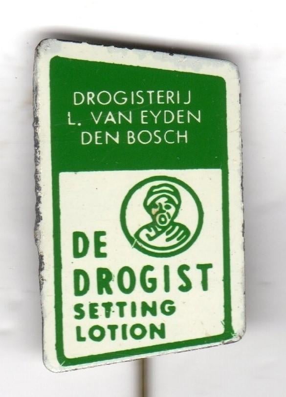 Speldje DE DROGIST DROGISTERIJ VAN EYDEN DEN BOSCH (A5), Ophalen of Verzenden, Gebruikt, Overige onderwerpen