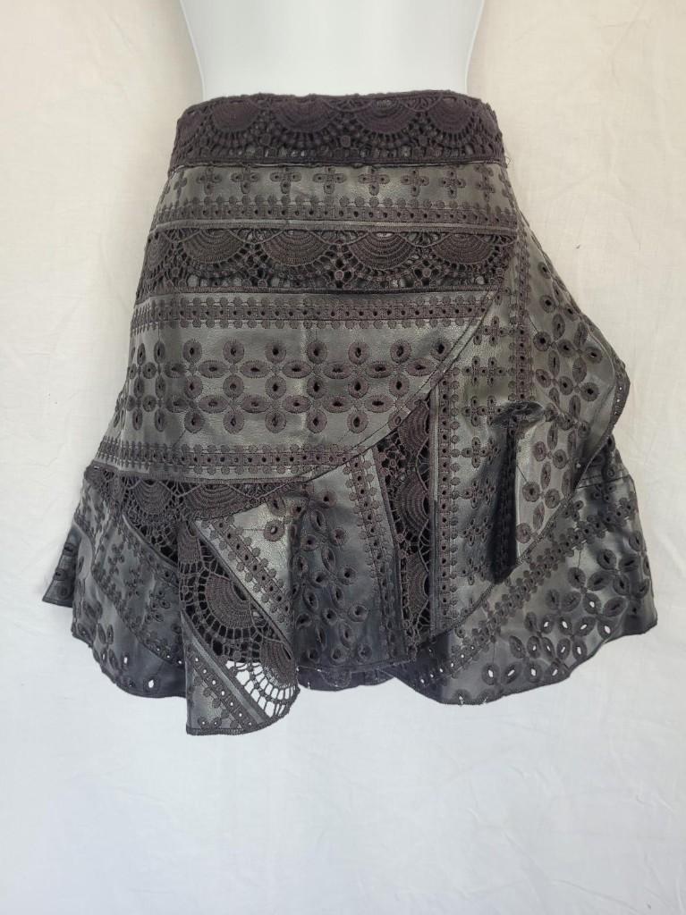 Stoere zwarte rok imitatieleer mt M merk My Jewellery, Kleding | Dames, Rokken, Maat 38/40 (M), ., Zwart, Ophalen of Verzenden