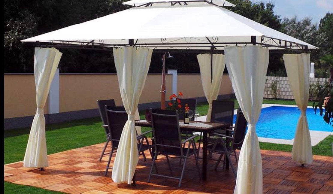 Overkapping 3x4 meter met LED verlichting, Verzenden, Nieuw, Tuinpaviljoen