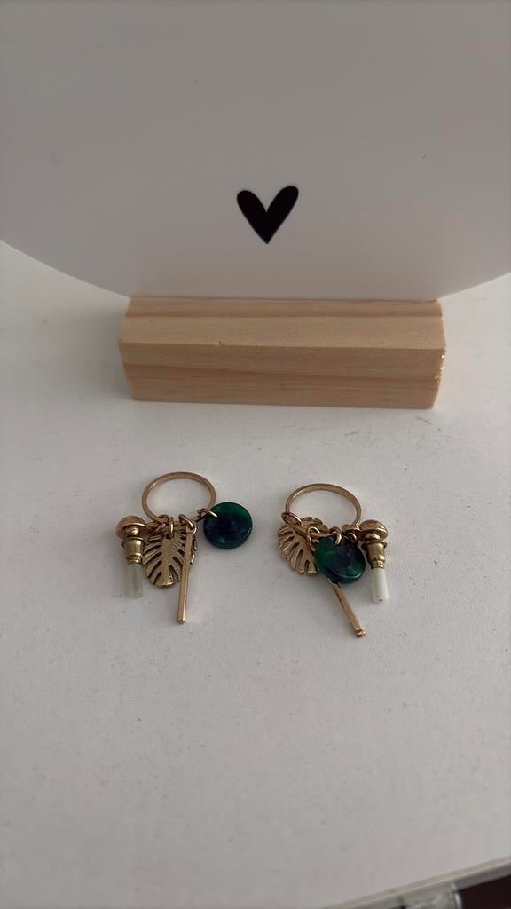 Oorbellen met bedels. Nieuw, Ophalen of Verzenden, Nieuw, Overige materialen, Hangers