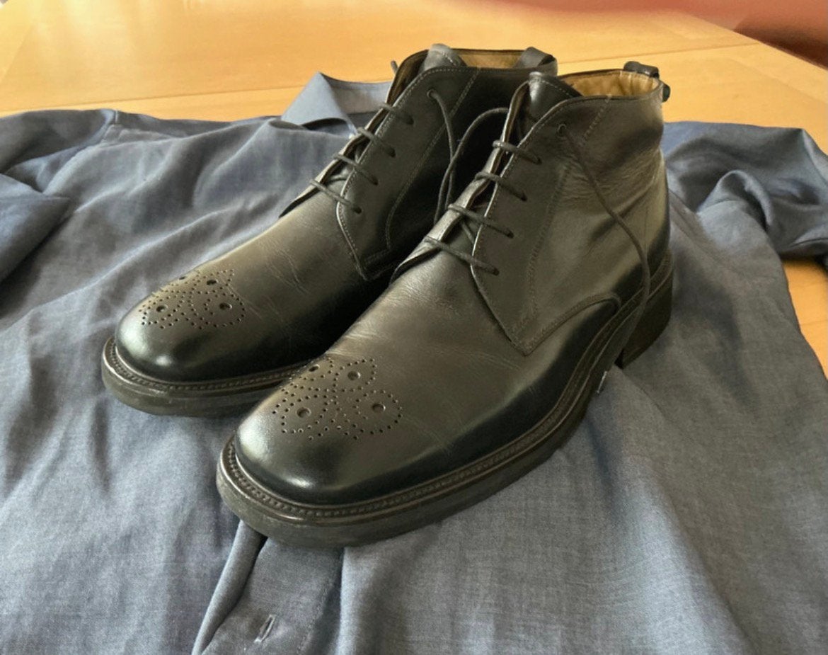 Handmade Derby Boots (44,5) - Topstaat, Dieter Kuckelkorn, Zwart, Boots, Ophalen of Verzenden, Zo goed als nieuw