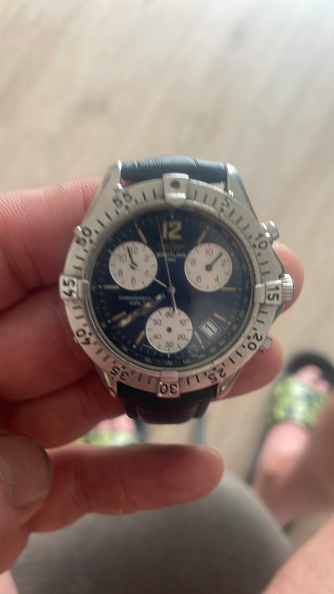 Te koop Breitling Colt chronograph, Ophalen of Verzenden, Zo goed als nieuw, Leer, Breitling