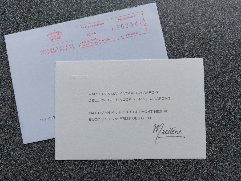 Bedankkaart verjaardag Marilene, 2006, Ophalen of Verzenden, Nieuw, Kaart, Foto of Prent
