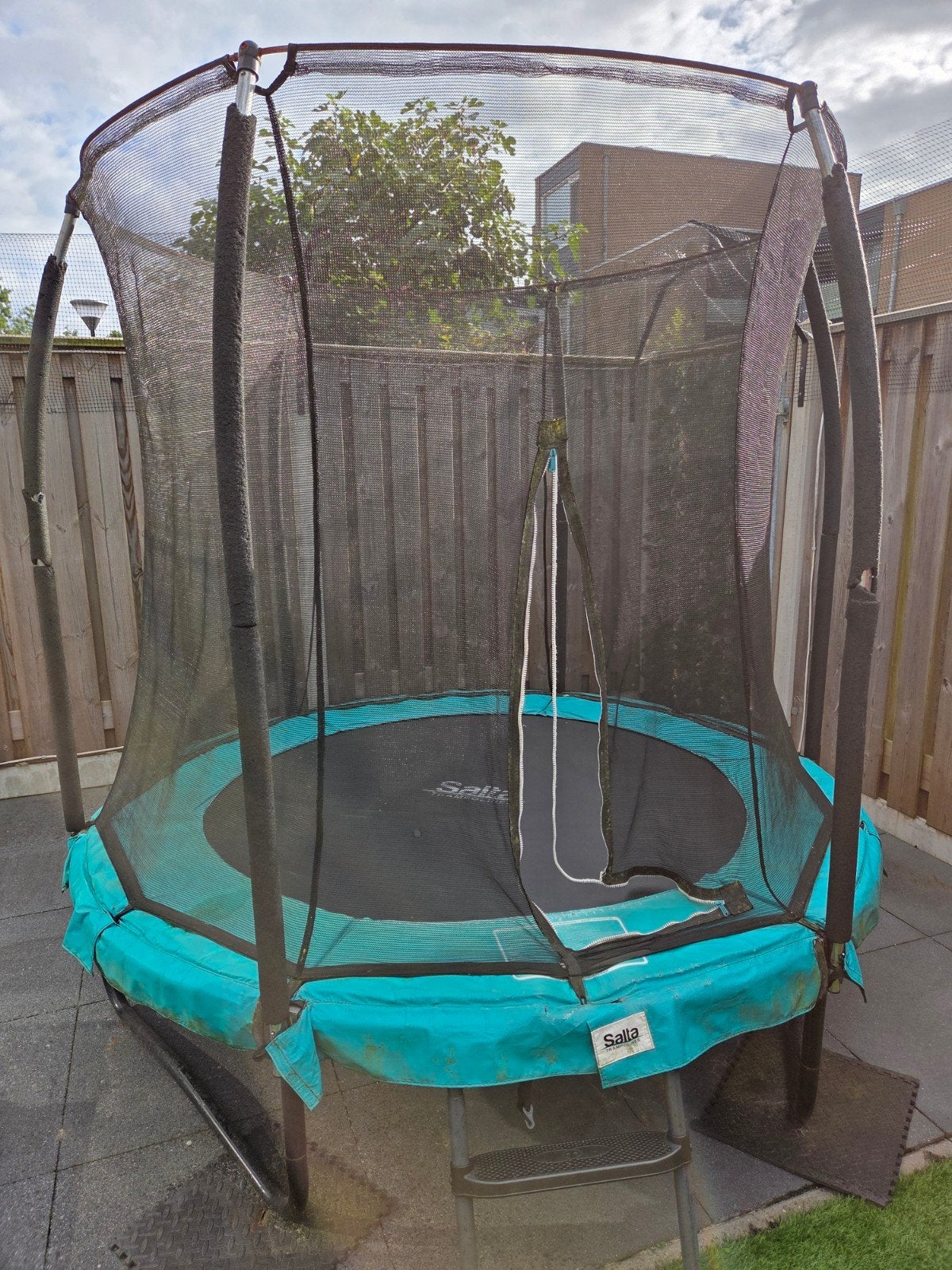 Salta Trampoline met Veiligheidsnet - Gebruikt, Ophalen, Gebruikt