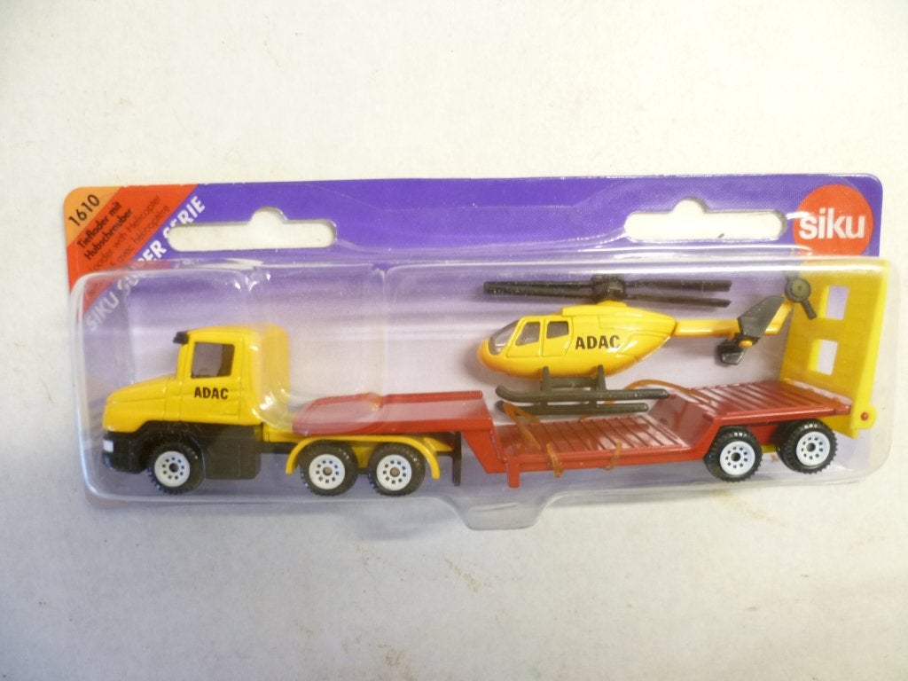 Siku 1610 Adac Scania Dieplader en Helikopter modelauto, Ophalen of Verzenden, Nieuw, Auto