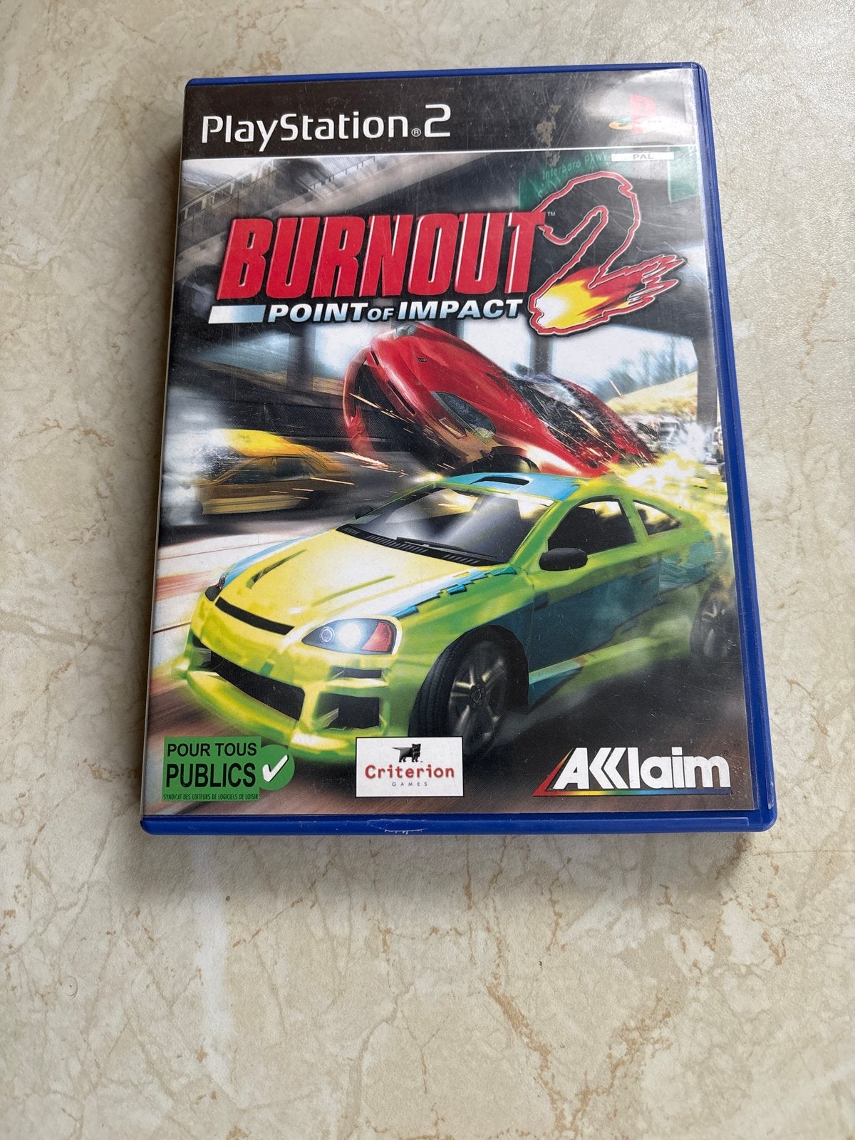 Burnout 2: Point of Impact - PlayStation 2, Gebruikt, Racen en Vliegen, 2 spelers, Eén computer