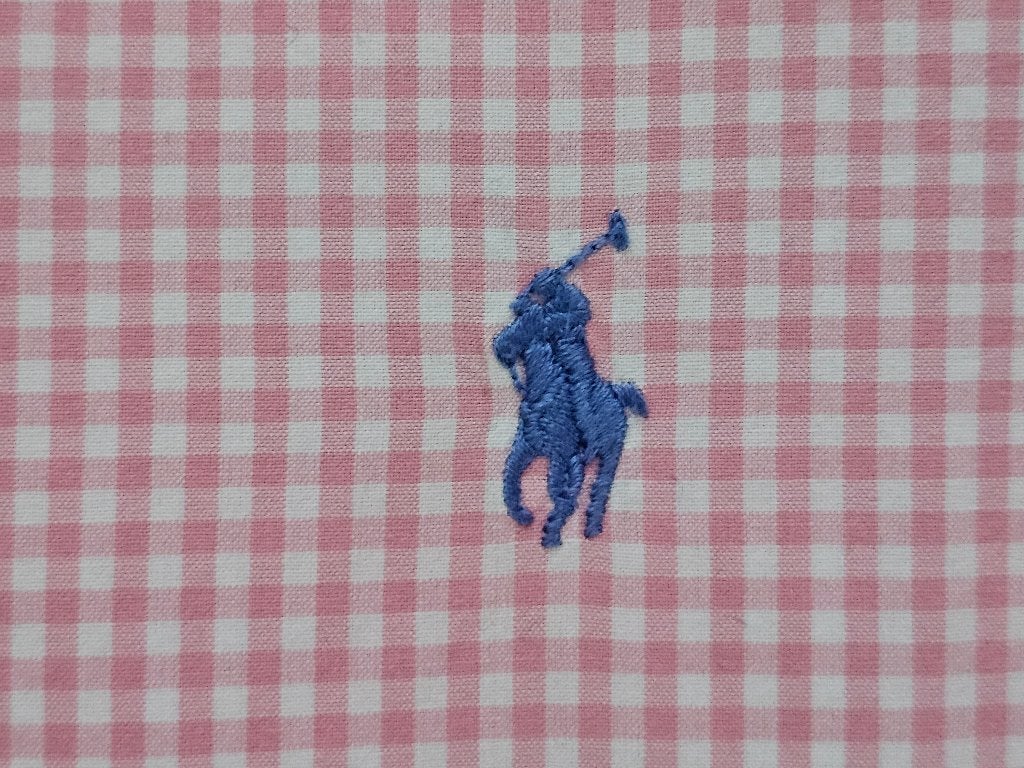 Ralph Lauren Custom Fit Overhemd Roze Geruit maat S, Verzenden, Halswijdte 38 (S) of kleiner, Roze, Polo Ralph Lauren