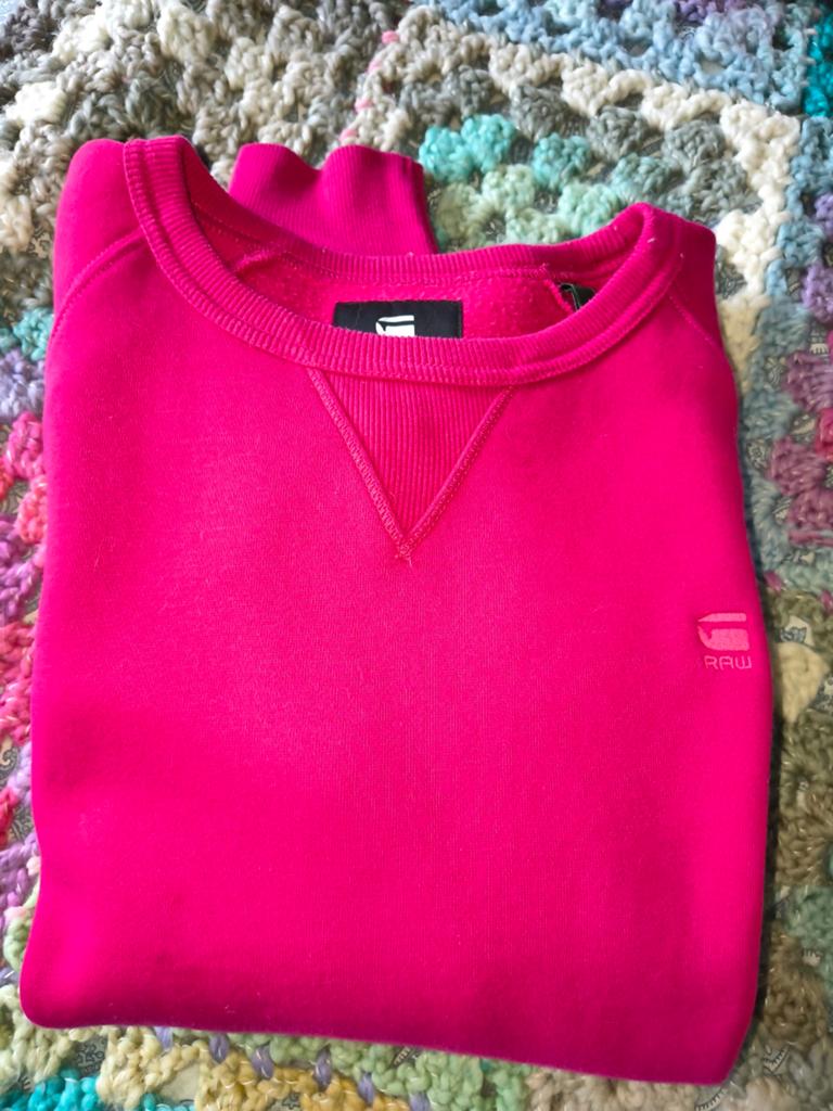 Sweater G-STAR cyclaam roze maat s, Ophalen of Verzenden, Zo goed als nieuw, Maat 38/40 (M), Roze