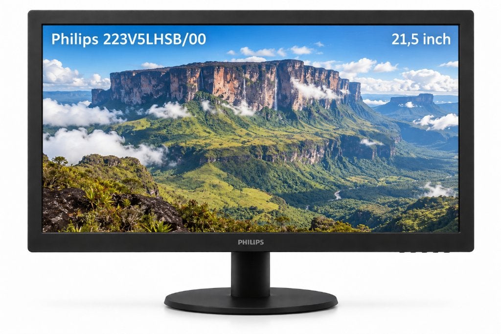 Philips 223V5LHSB/00 – 21,5 inch – Full HD, Computers en Software, HDMI, Kantelbaar, Nieuw, Full HD