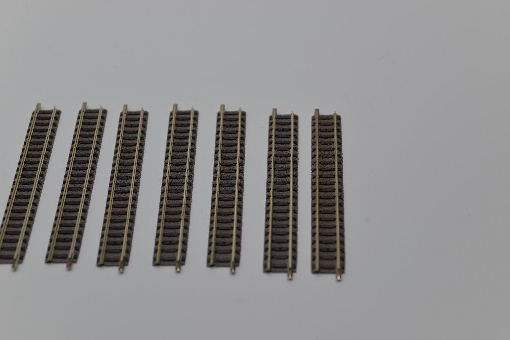 7X Fleischmann Piccolo 9101 rechte stukjes, -, -, Rails, Ophalen of Verzenden