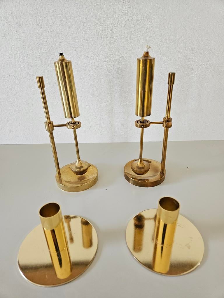 2 Ilse Amundsen olielampjes & 2 koperen kandelaars, Ophalen of Verzenden
