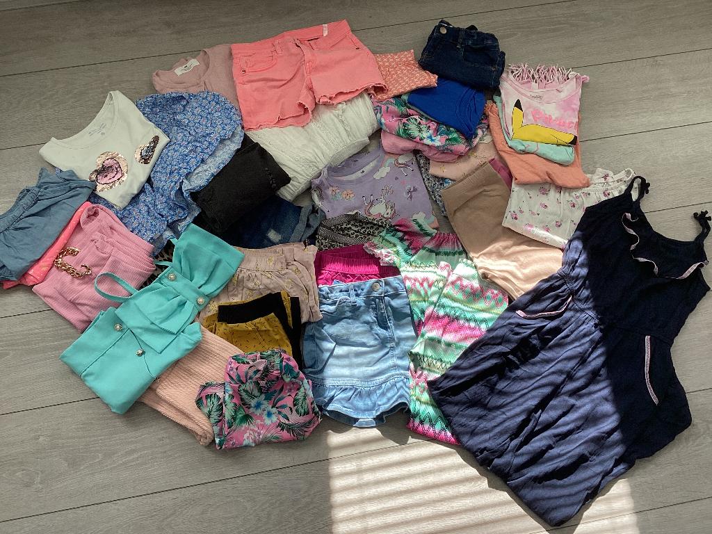 Groot kledingpakket meisje lente/zomer maat 122/128, Ophalen, Gebruikt, Maat 128