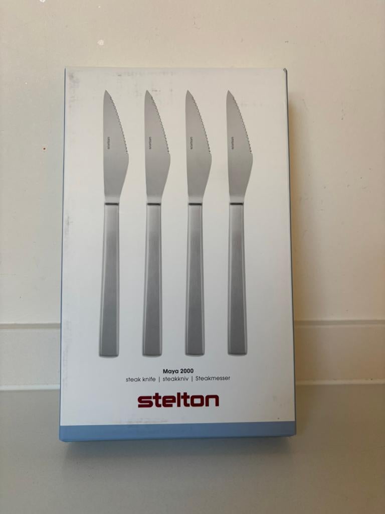 Nieuwe Stelton steakmessen set (4x) Maya 2000, Nieuw, Ophalen of Verzenden, D, Rvs of Chroom