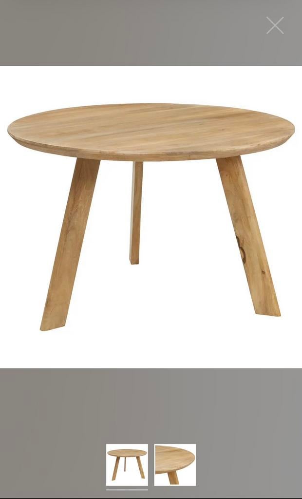 Ronde houten eettafel, Ophalen, Gebruikt, Rond, Vier personen