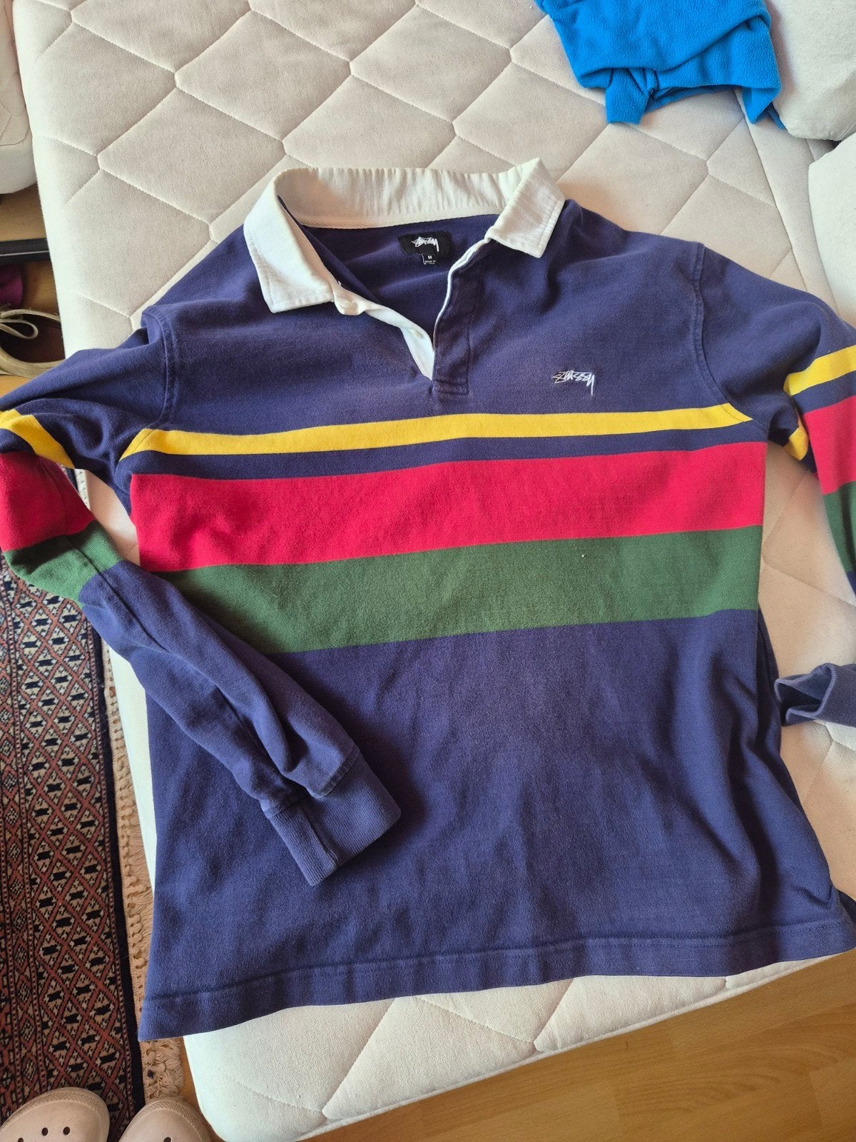 Stussy gestreepte sweater met lange mouwen, Kleding | Heren, Truien en Vesten, Blauw, Stussy, Overige maten, Ophalen of Verzenden