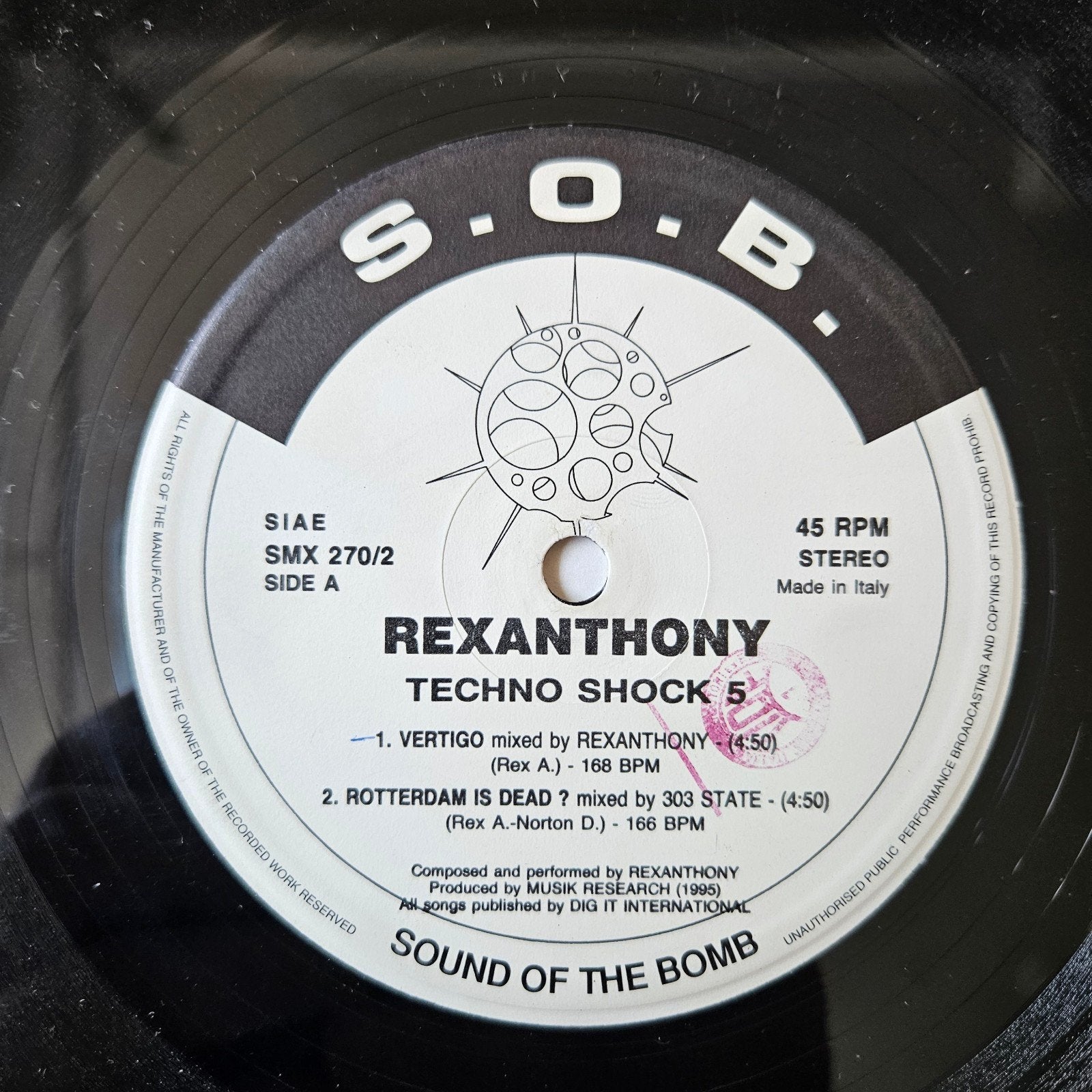 Rexanthony – Techno Shock 5 (Future Shock) - Maxi Single, Cd's en Dvd's, Vinyl | Dance en House, Gebruikt, 12 inch, Ophalen of Verzenden