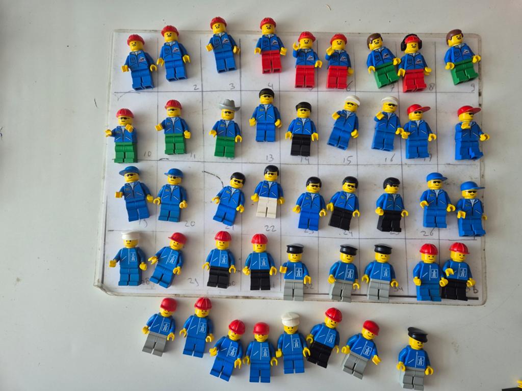 Lego adv19 vintage wegwerker poppetjes bouw airport construc, Ophalen of Verzenden