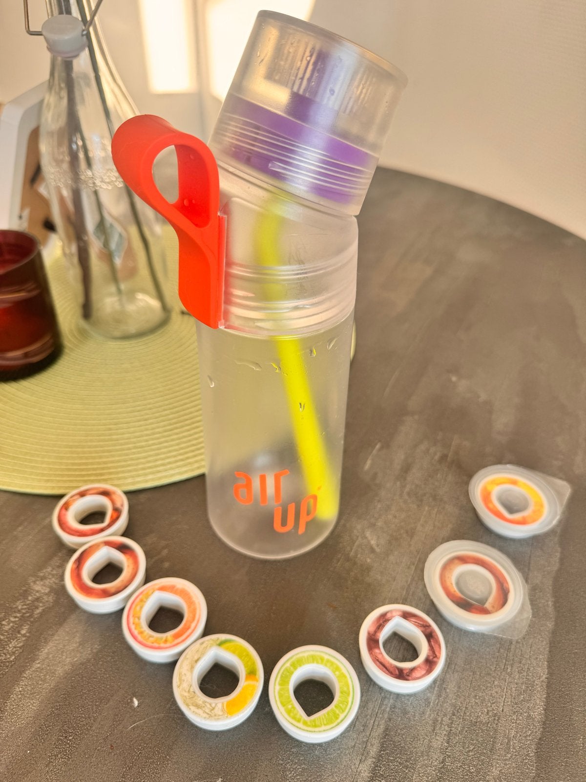 Air up fles met 8 pods, Kunststof, Ophalen of Verzenden, Meerkleurig, Overige merken