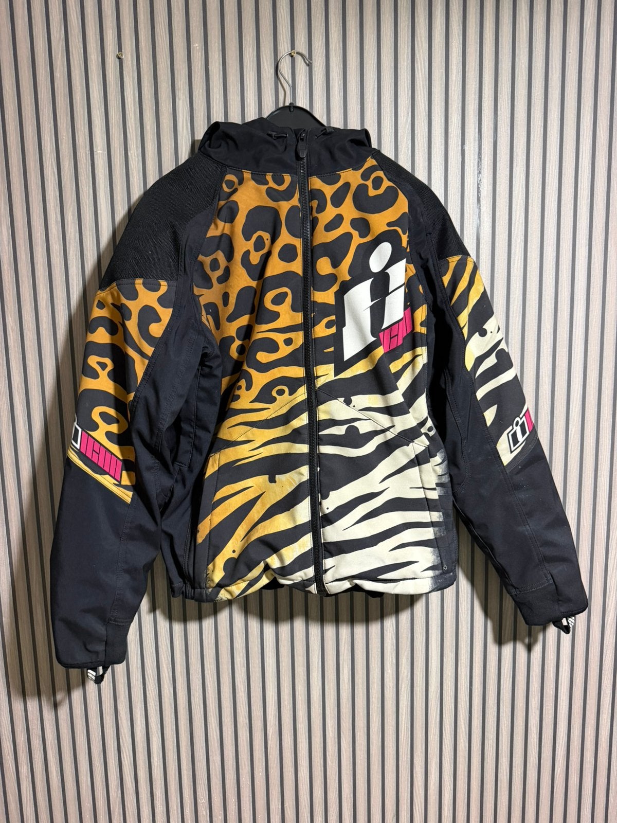 Icon motorjas dames panter maat xl, Motoren, Ophalen of Verzenden, Tweedehands, Dames, Jas | textiel