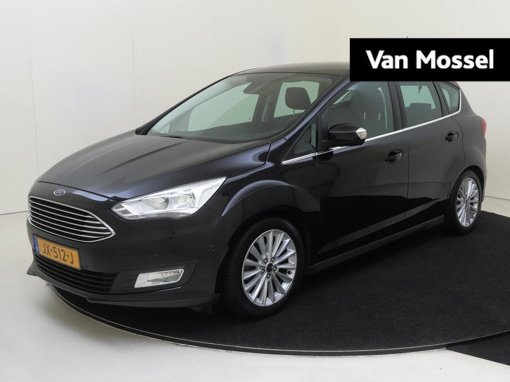 Ford C-Max 1.0 Titanium | Parkeersensoren | Navigatie | Elec, Auto's, Gebruikt, Euro 6, Zwart, Origineel Nederlands
