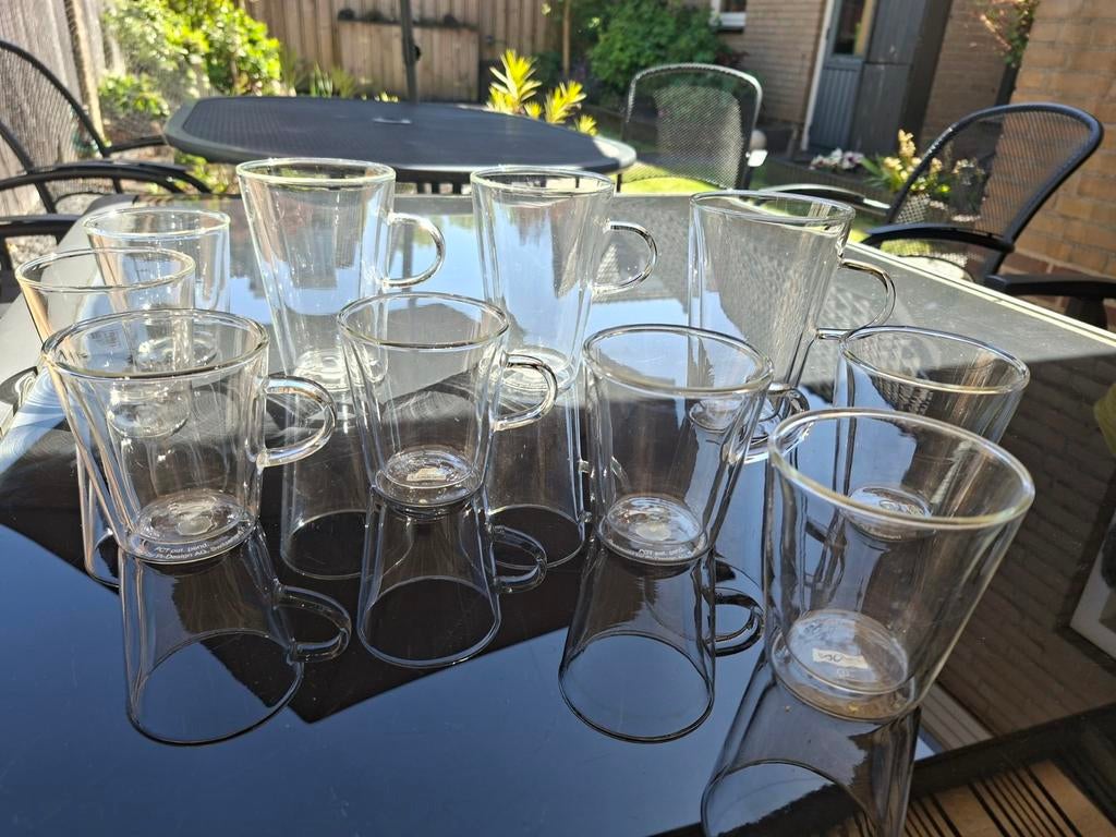 Diverse Bodum dubbelwandige theeglazen/koffieglazen, Ophalen of Verzenden, Gebruikt, Glas, Bodum