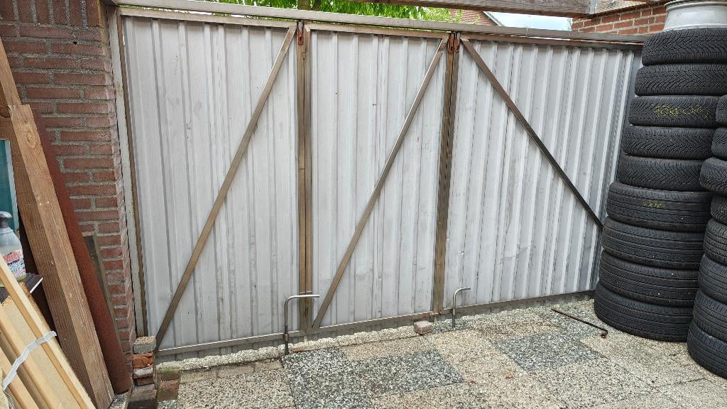 rvs poort 396cm x 200cm, Ophalen, Zo goed als nieuw, Overige materialen, Overige typen