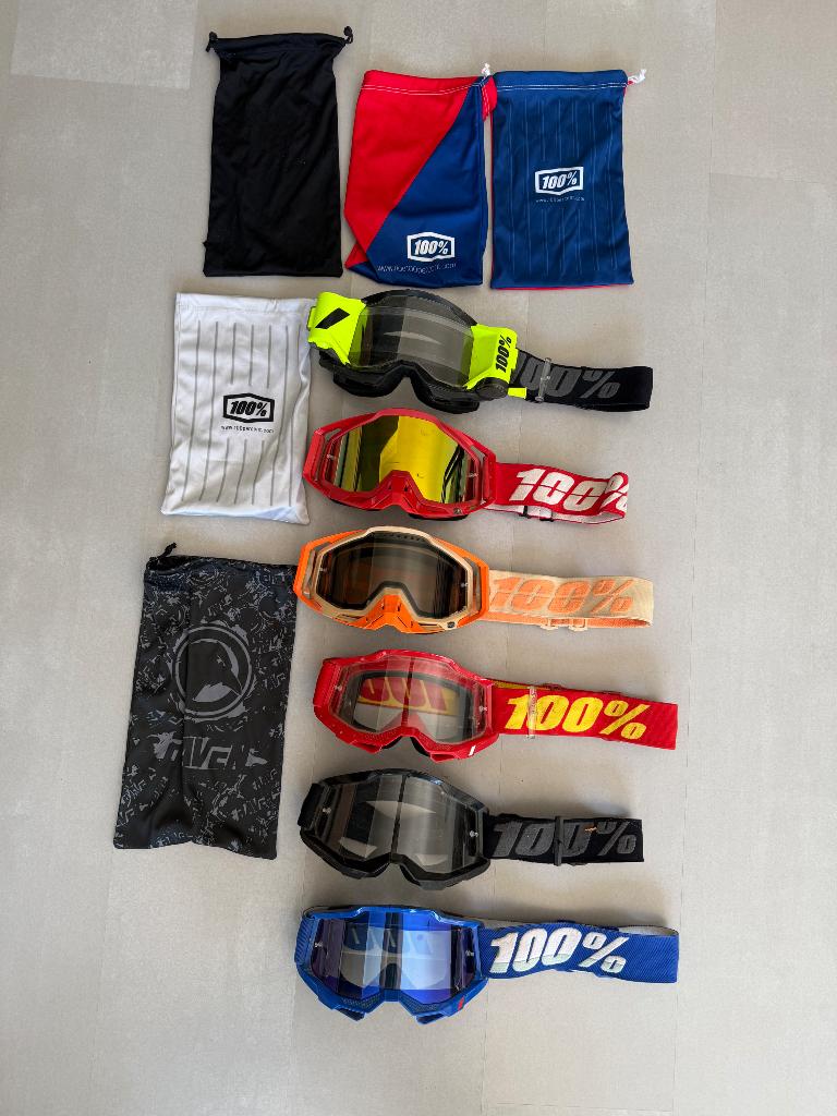 Crossbrillen 100%, Motoren, Kleding | Motorkleding, Ophalen of Verzenden, Tweedehands, Overige typen, 100%