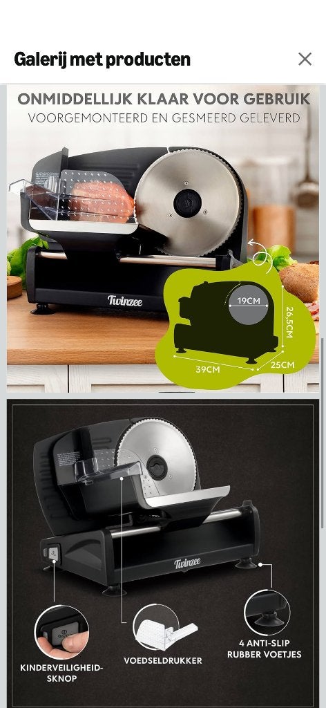 snijmachine, Huis en Inrichting, Keuken | Keukenbenodigdheden, Snijmachine, Ophalen of Verzenden, Zo goed als nieuw, Zwart