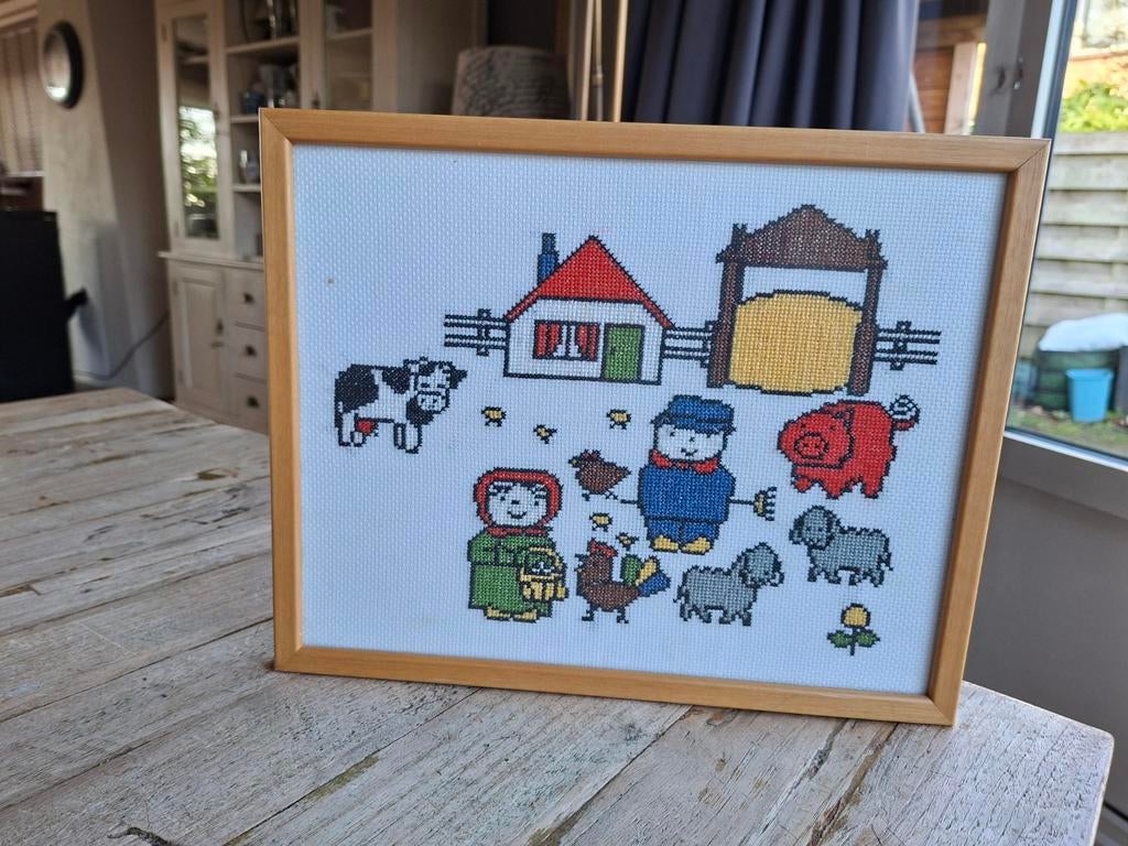 Origineel Dick Bruna Borduurwerk "De Boerderij", Ophalen of Verzenden