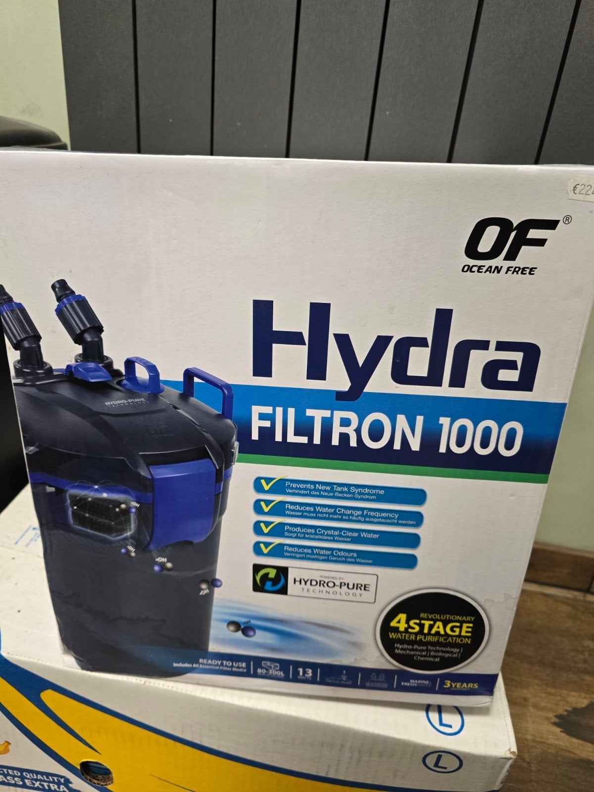 Gloednieuwe hydra filtron 1000 te koop met bananendoos vol e, Ophalen of Verzenden