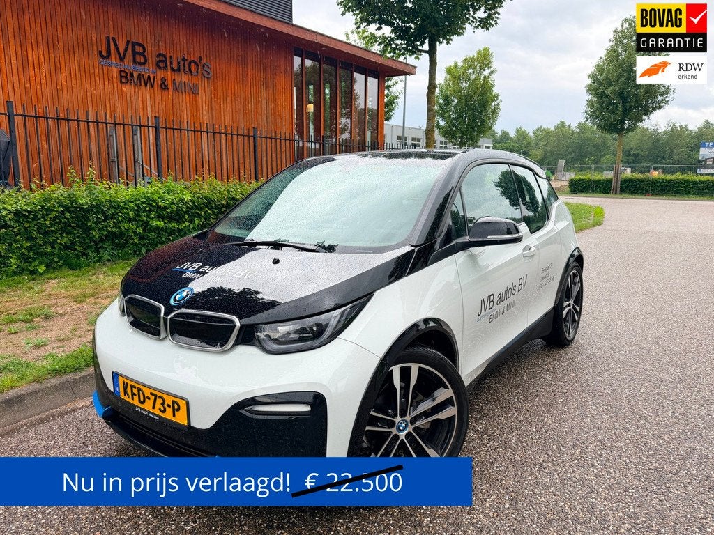 BMW I3 S 120Ah 42 kWh, H&K, Automaat, 12 maanden, Gebruikt, Zwart