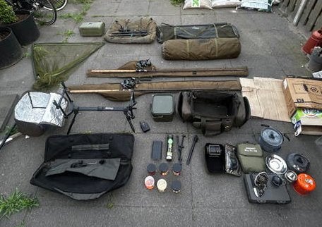 Complete Karper Vis Set voor Beginners en Ervaren Vissers, Watersport en Boten, Ophalen, Gebruikt, Complete set