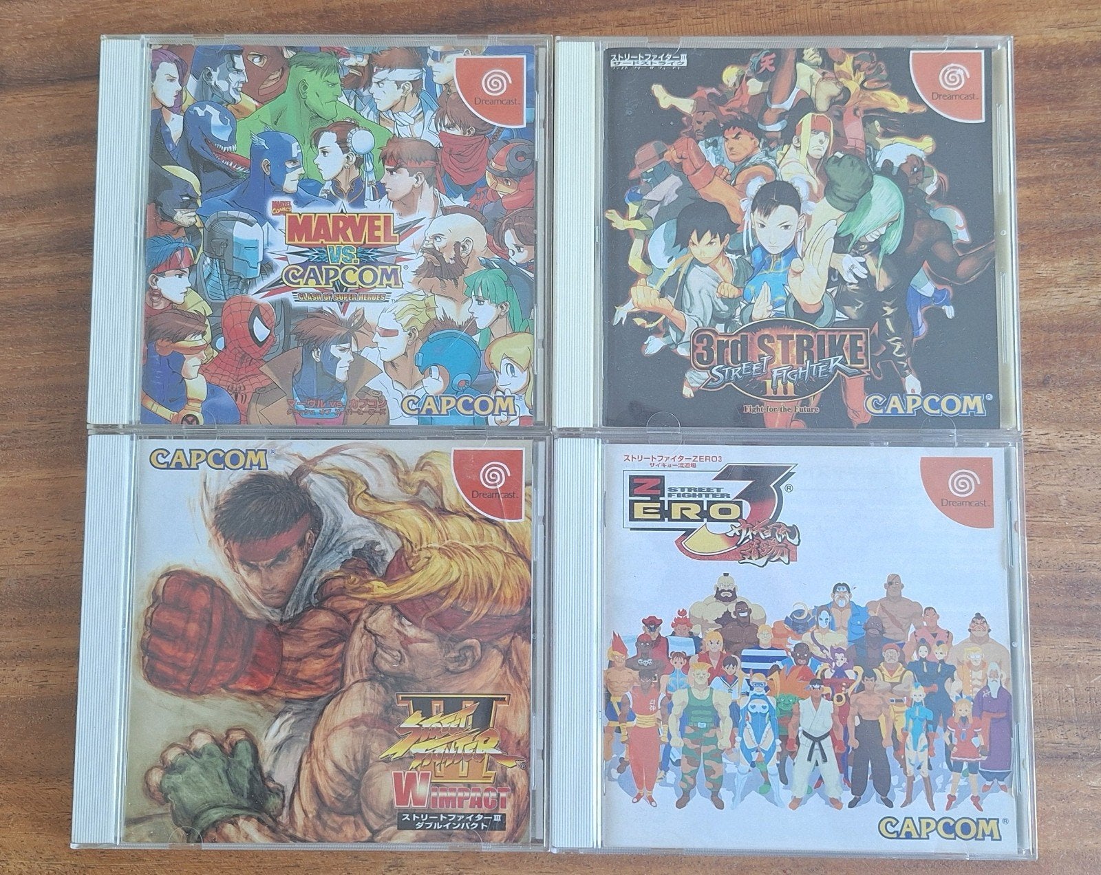 Dreamcast Capcom ganes: SF (zero) III & Marvel vs Capcom, Vechten, 2 spelers, Ophalen of Verzenden, Zo goed als nieuw