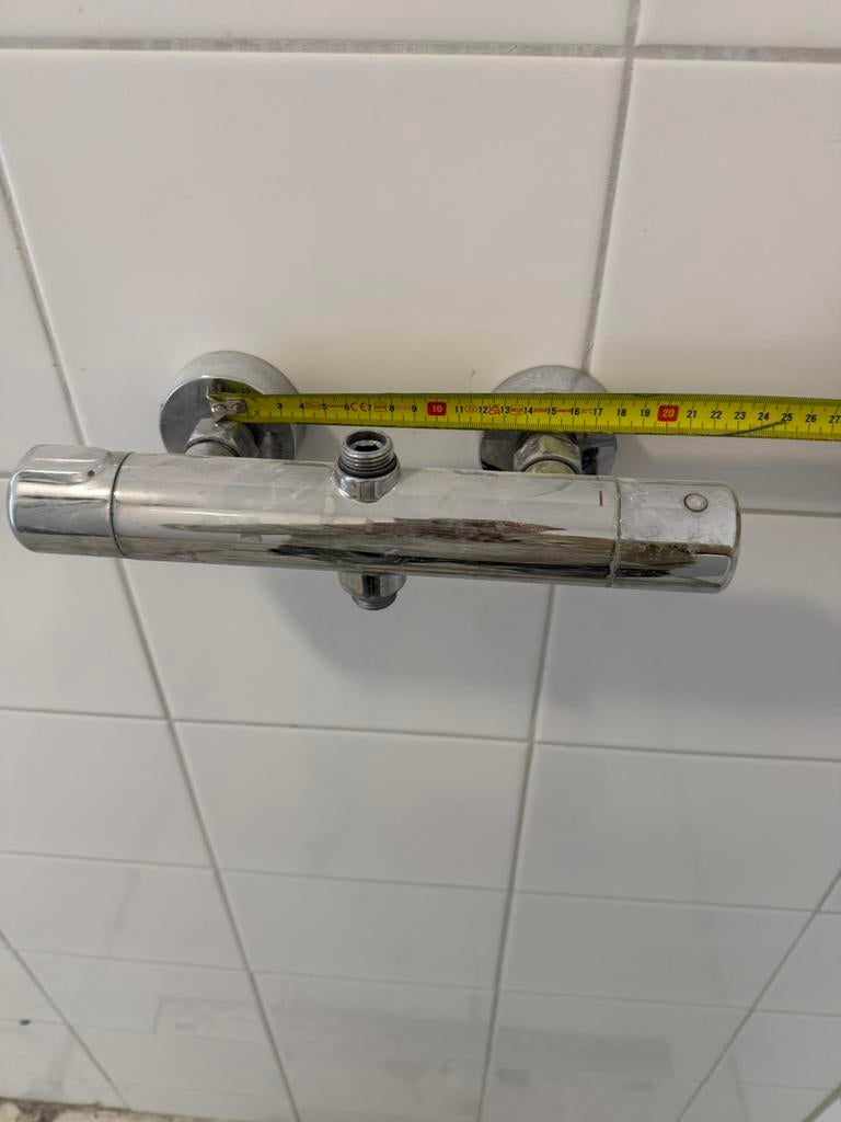 douche kraan thermostaat (15cm) set (plieger), Ophalen, Zo goed als nieuw, Douche