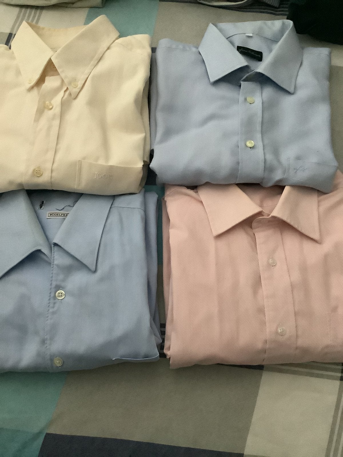 4 overhemden lange mouw mt 43/44, Ophalen of Verzenden, Gedragen, Maat 56/58 (XL)