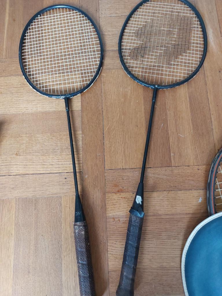 Vintage Badminton Rackets - Set van 2, Sport en Fitness, Badminton, Ophalen, Gebruikt, Racket(s)