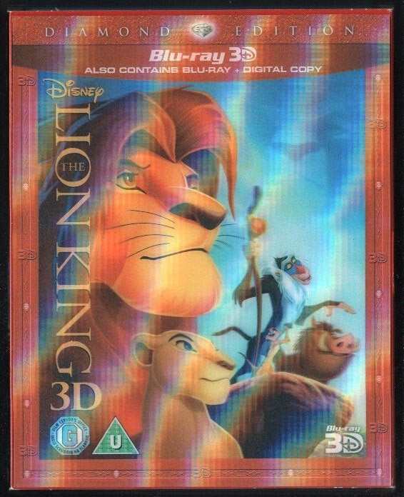 The Lion King, 1994 3D+2D DISNEY 3D SLIPCOVER BR NLaudio+sub, Cd's en Dvd's, Blu-ray, Ophalen of Verzenden, Zo goed als nieuw