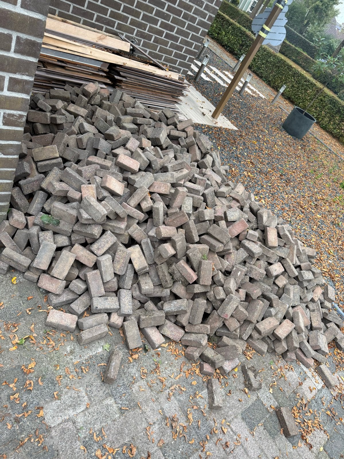 +\- 25m2 klinkers - Ideaal voor terras of tuinpad, Tuin en Terras, Ophalen, Gebruikt, Klinkers, 10 m² of meer