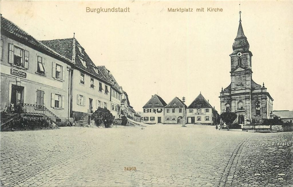 379-147-003 Burgkunstadt Marktplatz, Ophalen of Verzenden, Voor 1920, Duitsland