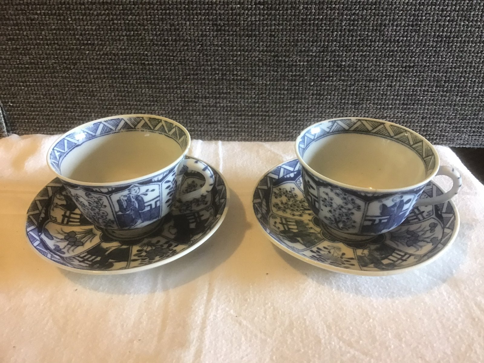 2 x kop en schotel Lange Lijs, Antiek en Kunst, Antiek | Servies los, Ophalen of Verzenden