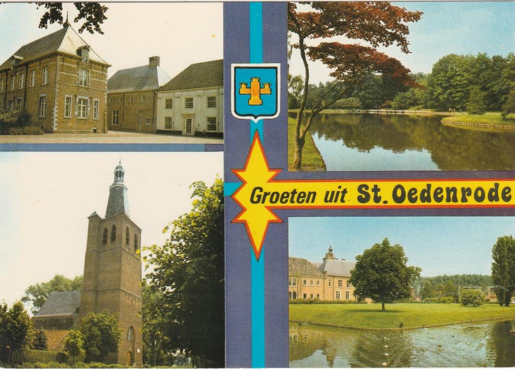 SINT OEDENRODE Gemeentehuis Toren Vijver Klooster Groeten, Verzenden, 1980 tot heden, Ongelopen, Noord-Brabant