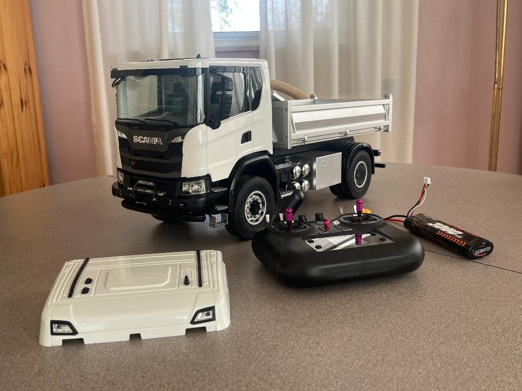 RC Truck 4x4 kieper 1/14 (scania, wedico, tamiya, lesu), Elektro, Auto offroad, Schaal 1:14, Nieuw